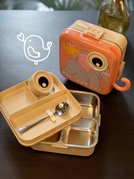 Kids Carnival Double Decker Stainless Steel Bento Box